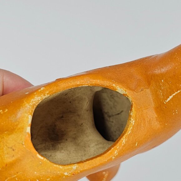 Shawnee Pottery Goat Ram Planter Orange USA - Picture 9 of 10